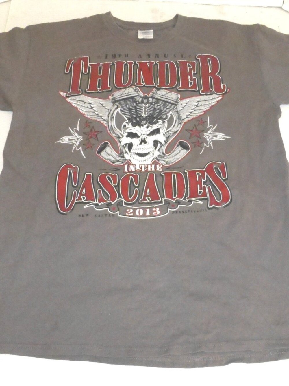 19th Annual Thunder in the Cascades 2013 Men's Graphic T-Shirt Size: Large Gray